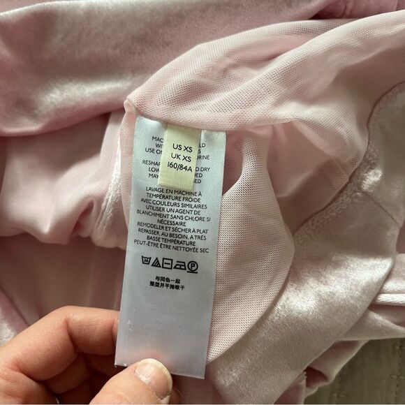 Free People Women's XS Shayla Velvet Ruched Mini Dress. - Picture 10 of 11